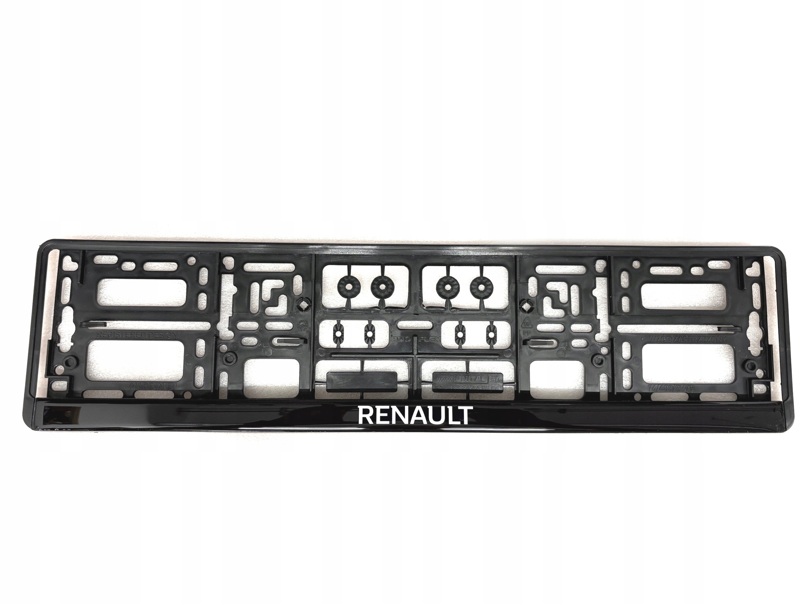 2x Ramki Ramka Rejestracyjna Tablicy Żelowe Renault Czarna