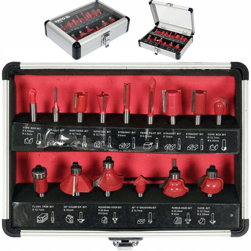 Yato Tvarové Frézy 15díl.