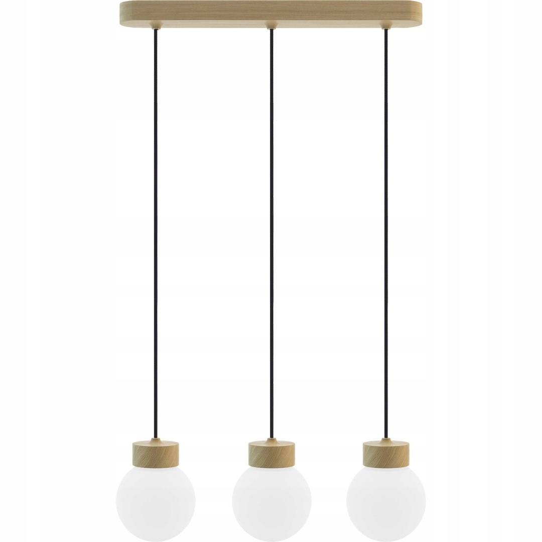 Závěsná lampa Barrel-Orb Kula 3pl dub