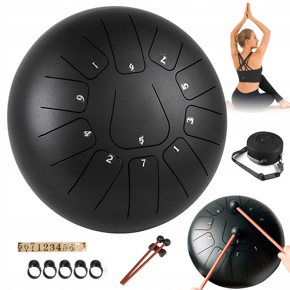 Hudební jazýčkový bubínek s paličkami 25 cm – hudební nástroj