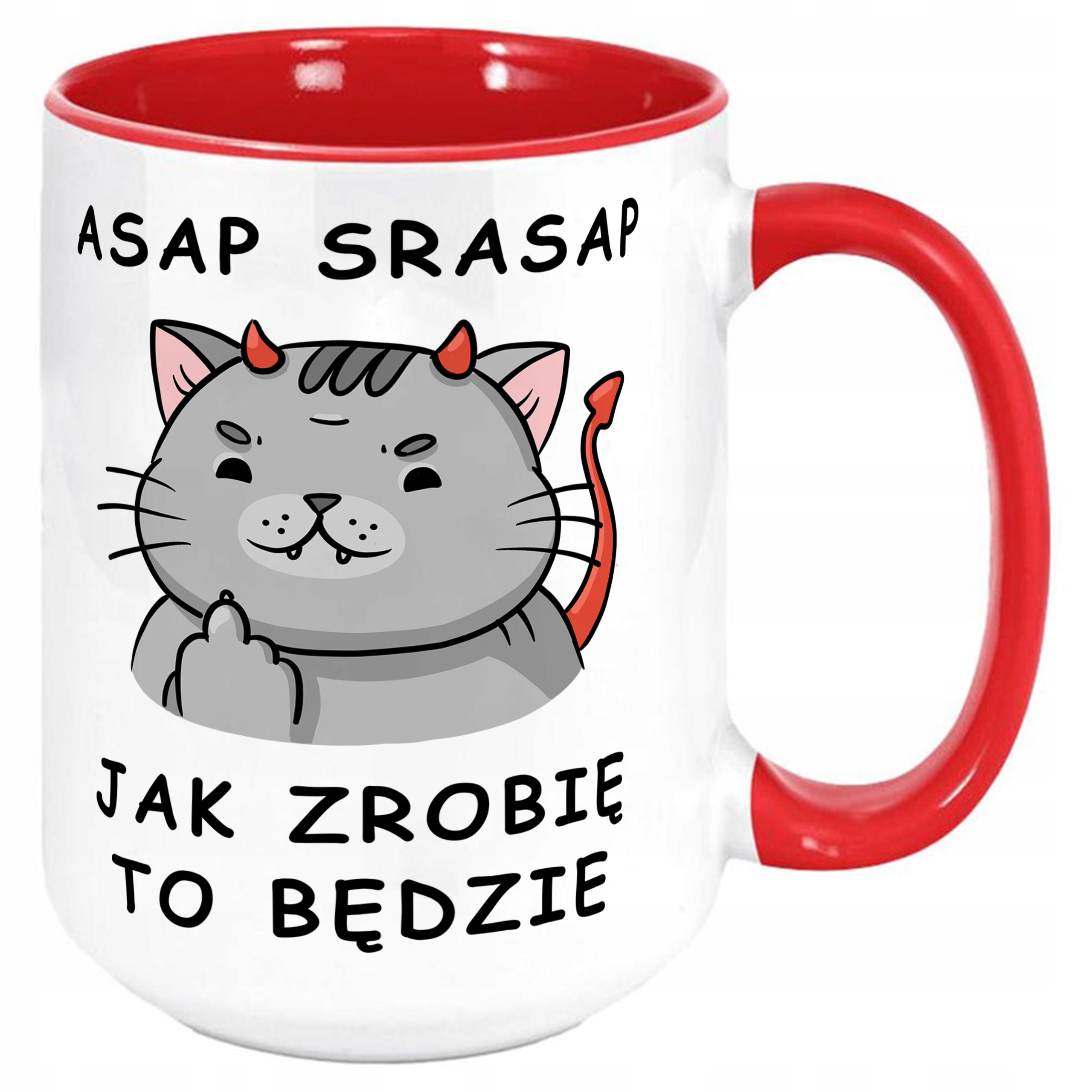 

Duży Kubek Ucho Wnętrze Czerw 440ml Asap Srasap 01
