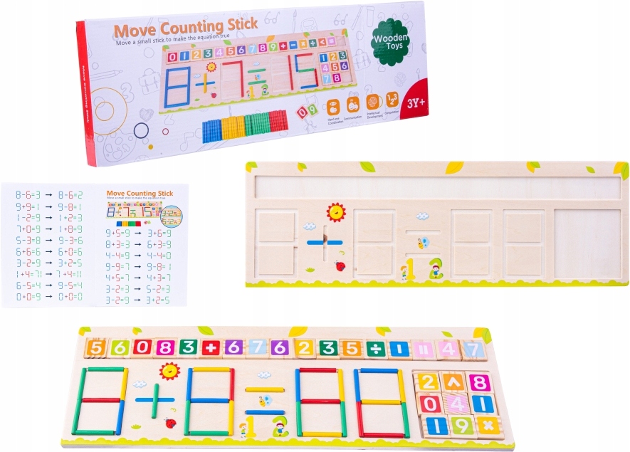 Patyczki drewniane do nauki liczenia działania Bohater brak