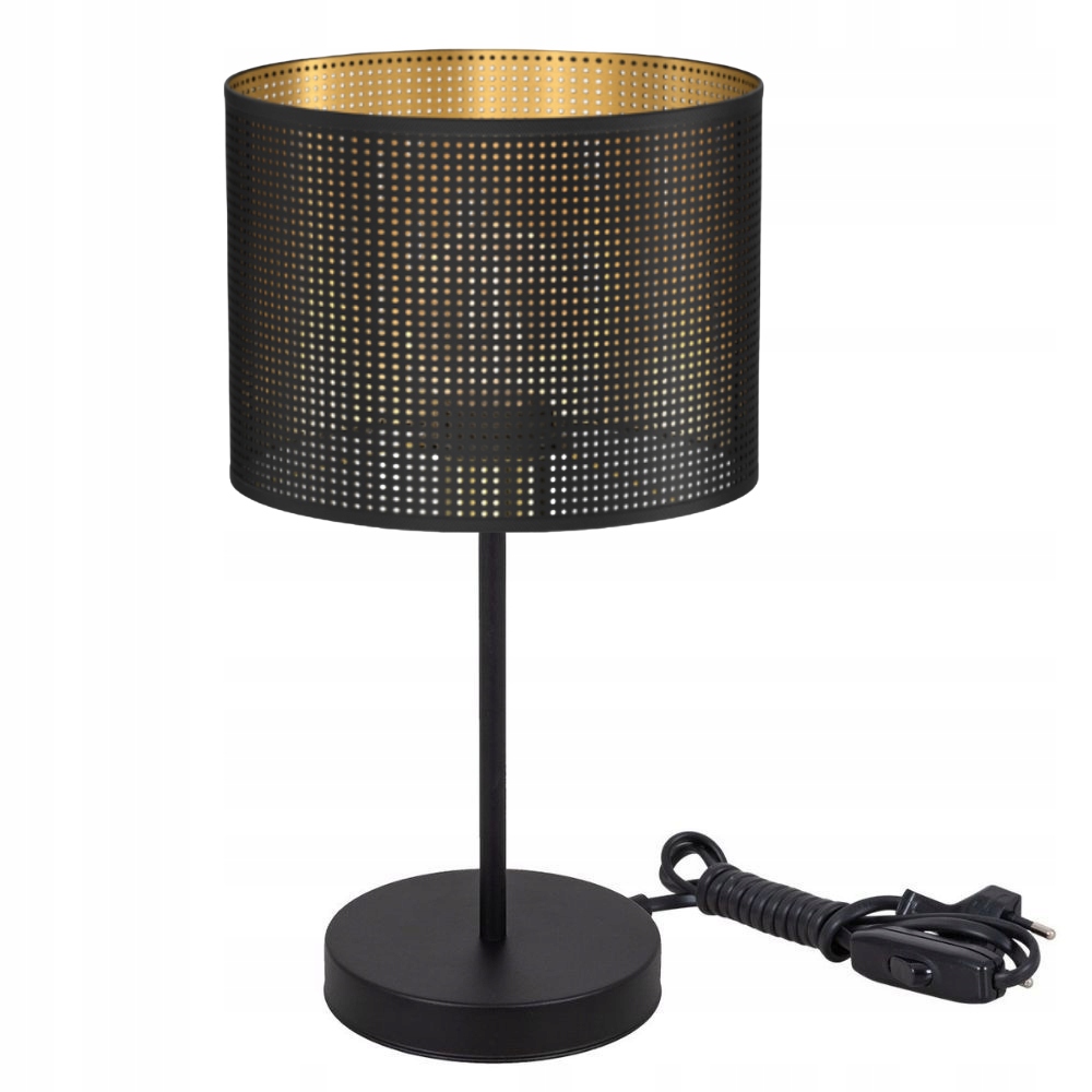 LAMPKA NOCNA STOŁOWA Z ABAŻUREM DZIURKI GABINETOWA