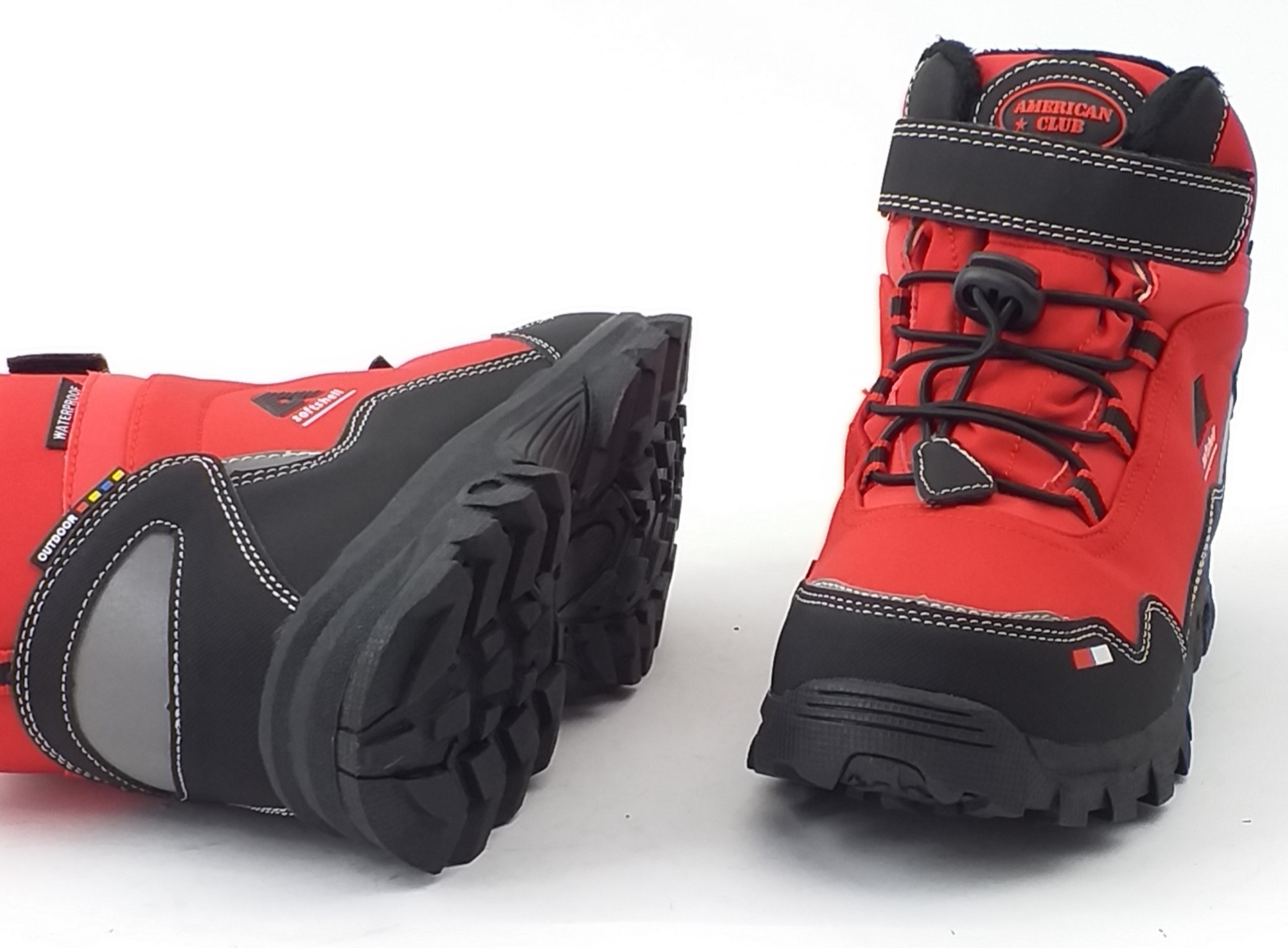 AMERICAN SOFTSHELL BUTY TRAPERY ŚNIEGOWCE GÓRY 39 Kolor czerwony