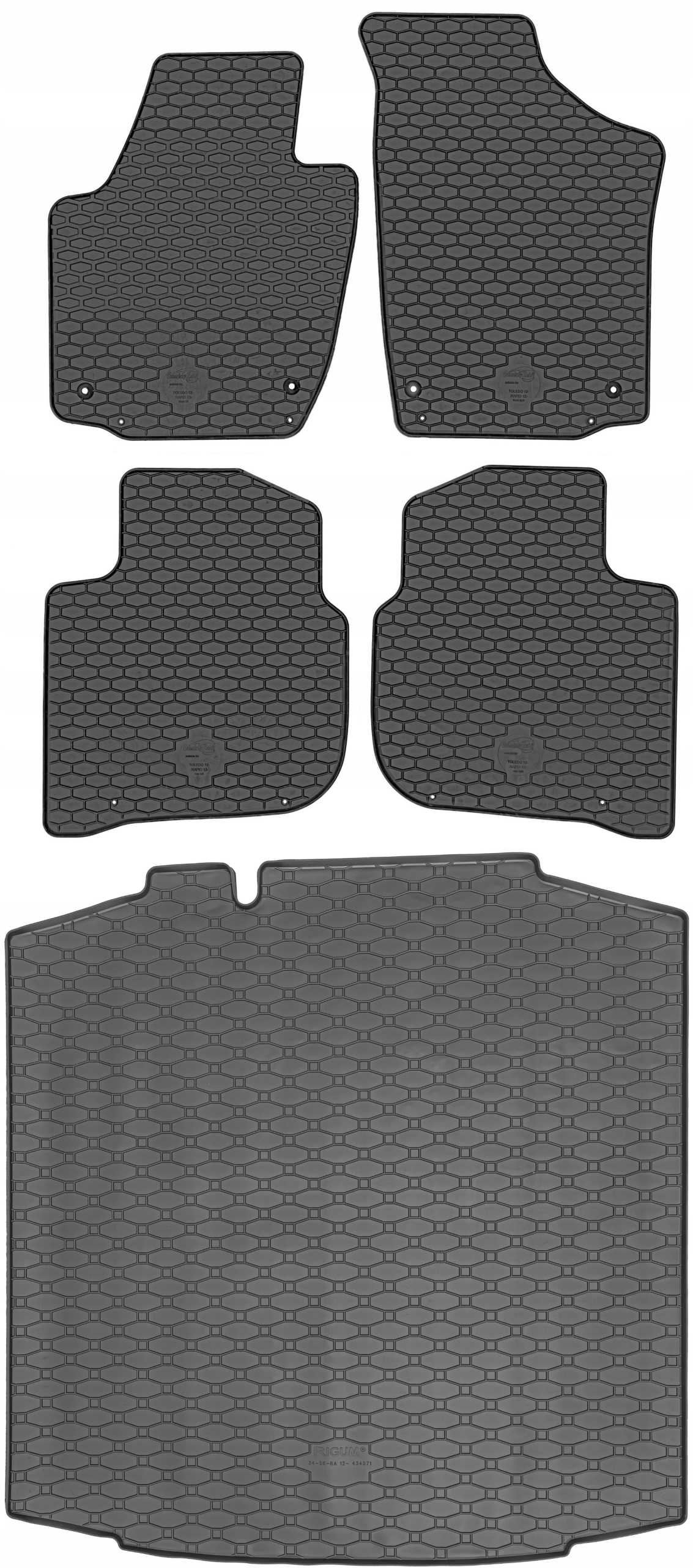 Seat Toledo IV Hatchback 2013-2019 Sada Koberce batožinový priestor