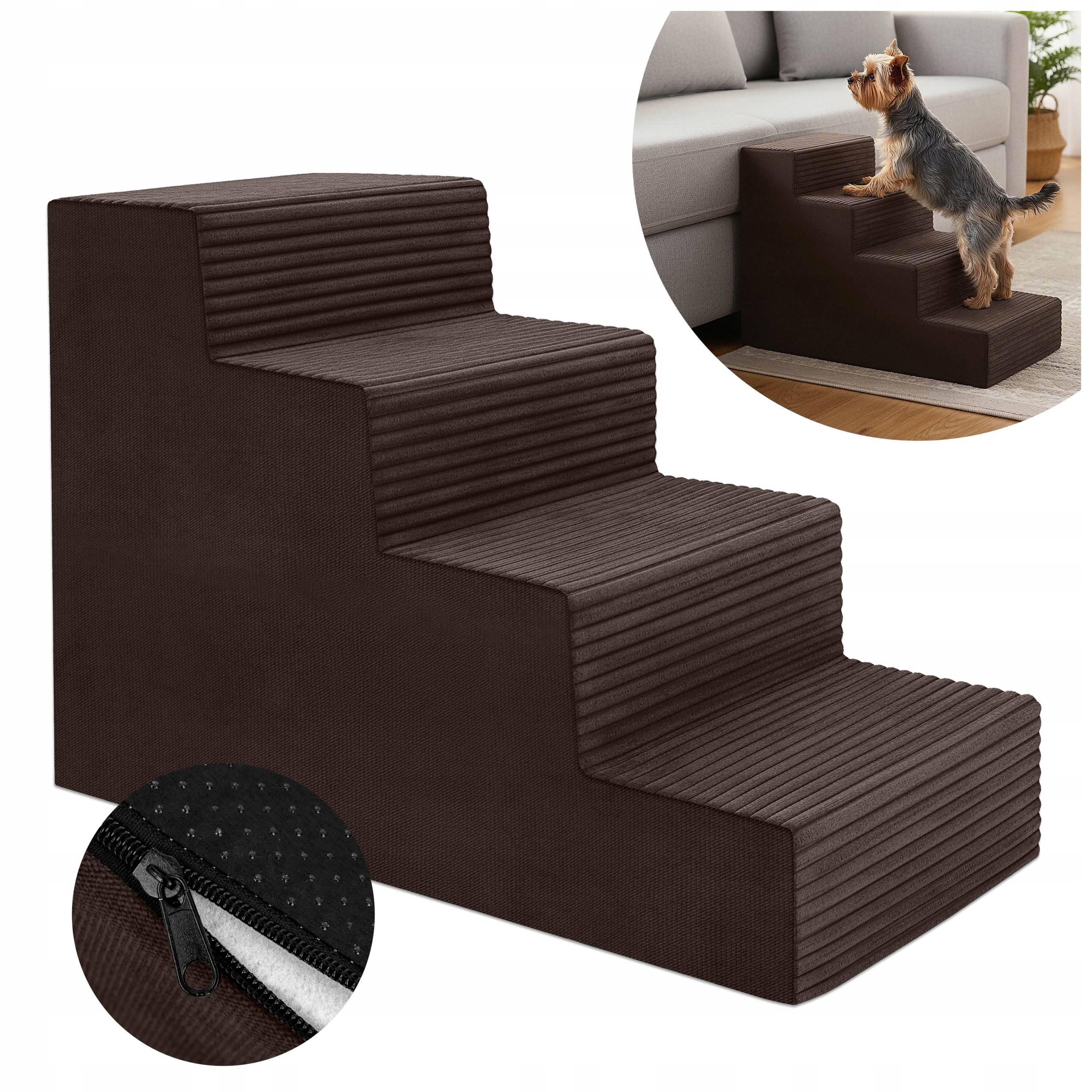 Schodiště Pro Psa Rampa Plošina Stabilní 40 cm 4 Stupně