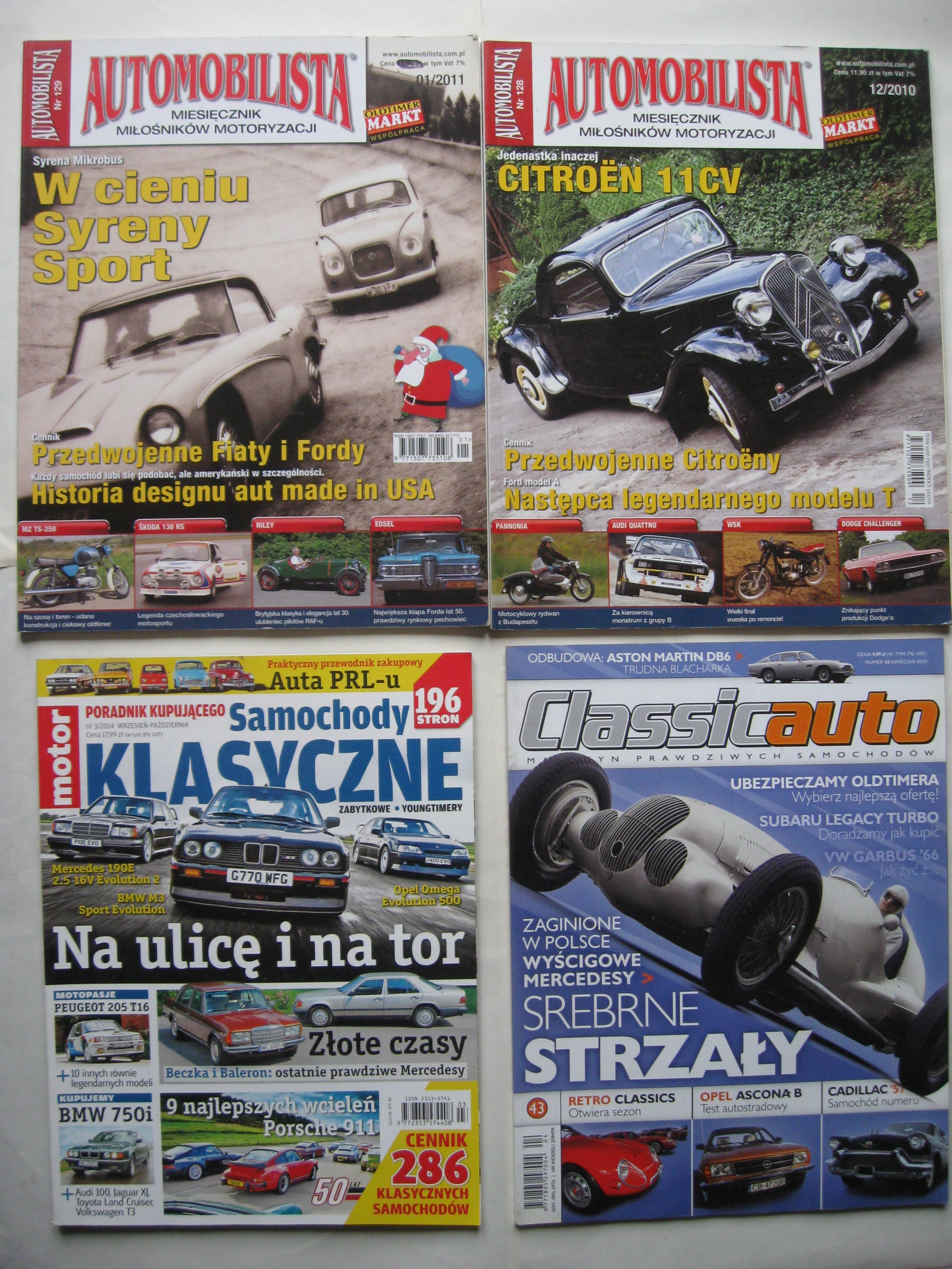 Classic Auto + Automobilista + Auta PRL- 4 numery 2010 ISSN 15077357