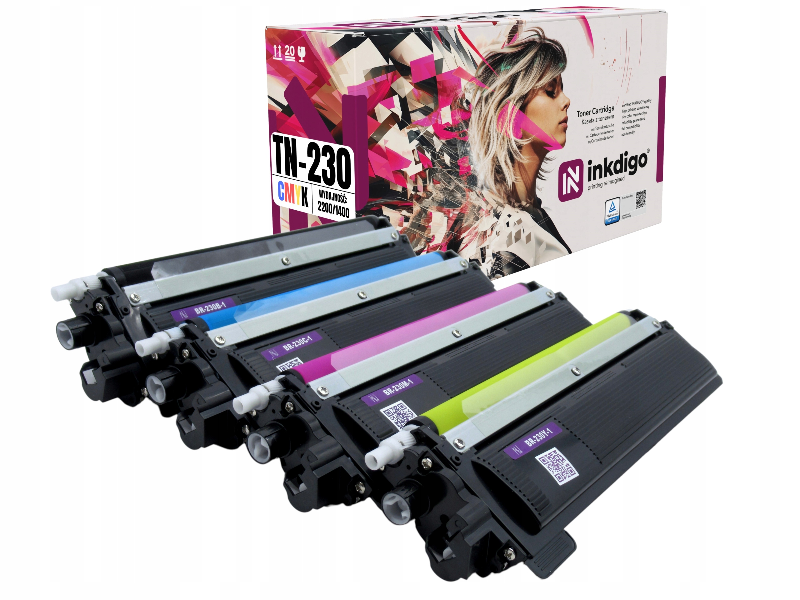 4x Toner do tiskárny Brother TN210/230 MFC-9120CN 9125CN