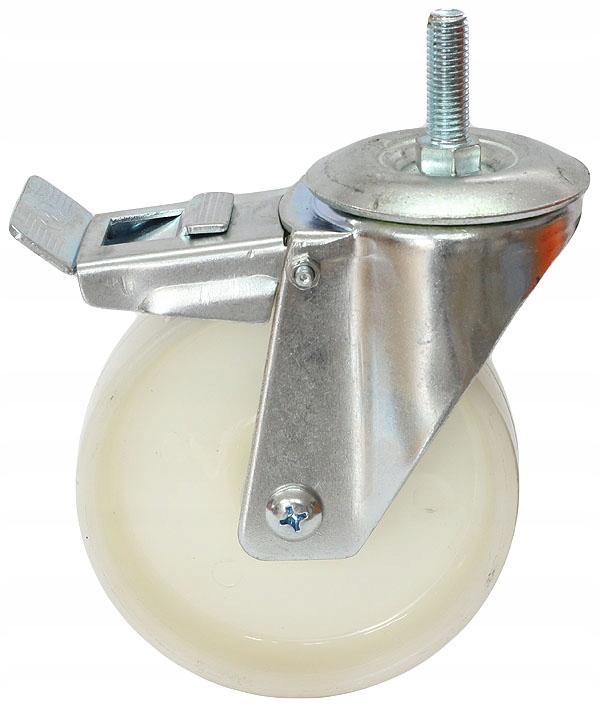 KOŁO OBROTOWE POLIAMID 100 mm GWINT 12mm HAMULEC