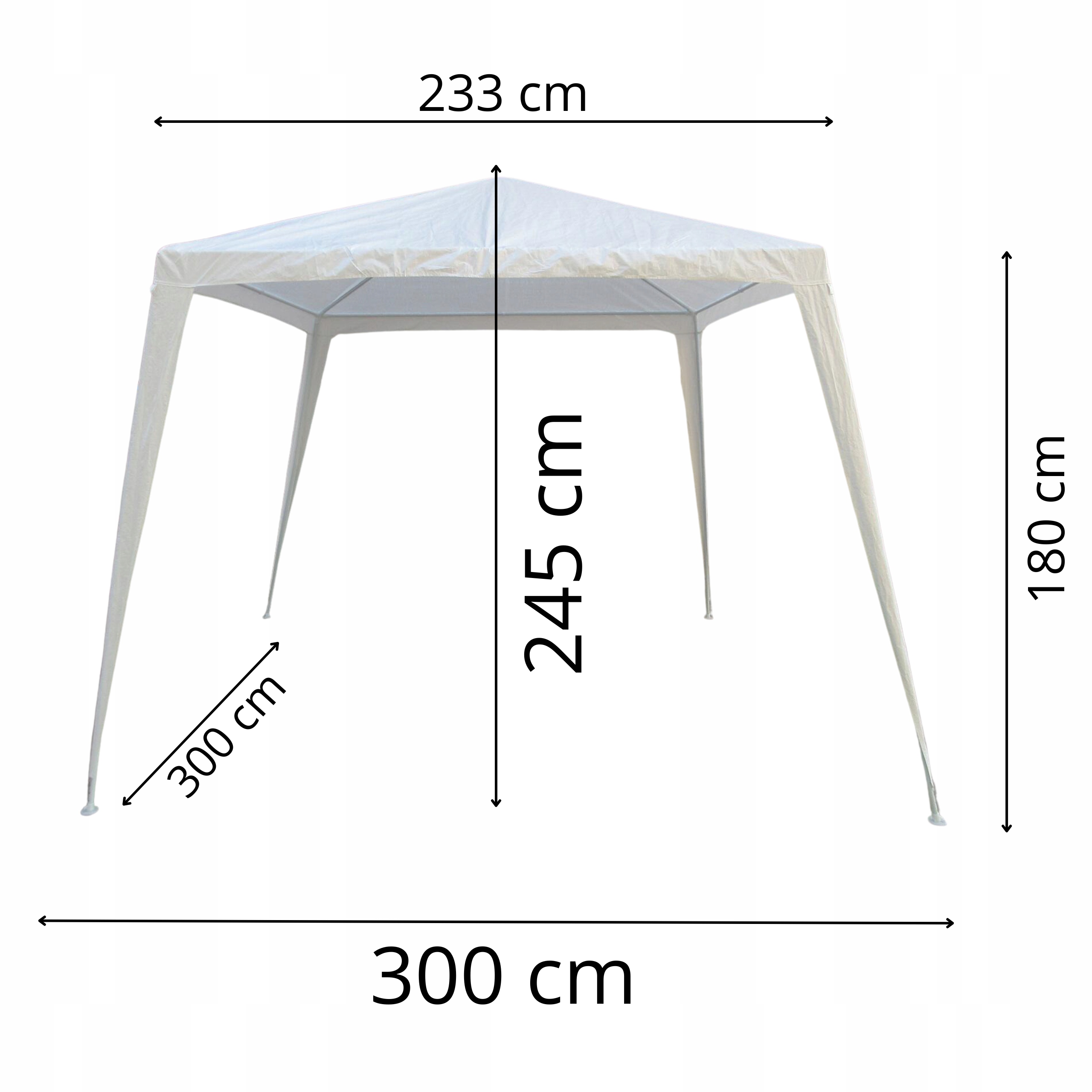 NAMIOT PAWILON OGRODOWY CATERINGOWY IMPREZOWY HANDLOWY TARGOWY BIAŁY 3x3m Stan opakowania oryginalne