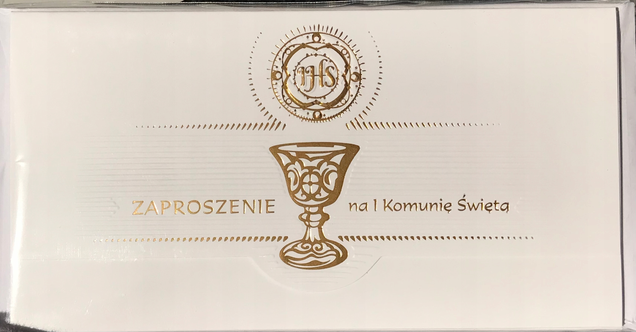 Zaproszenie na I Komunię Świętą eleganckie