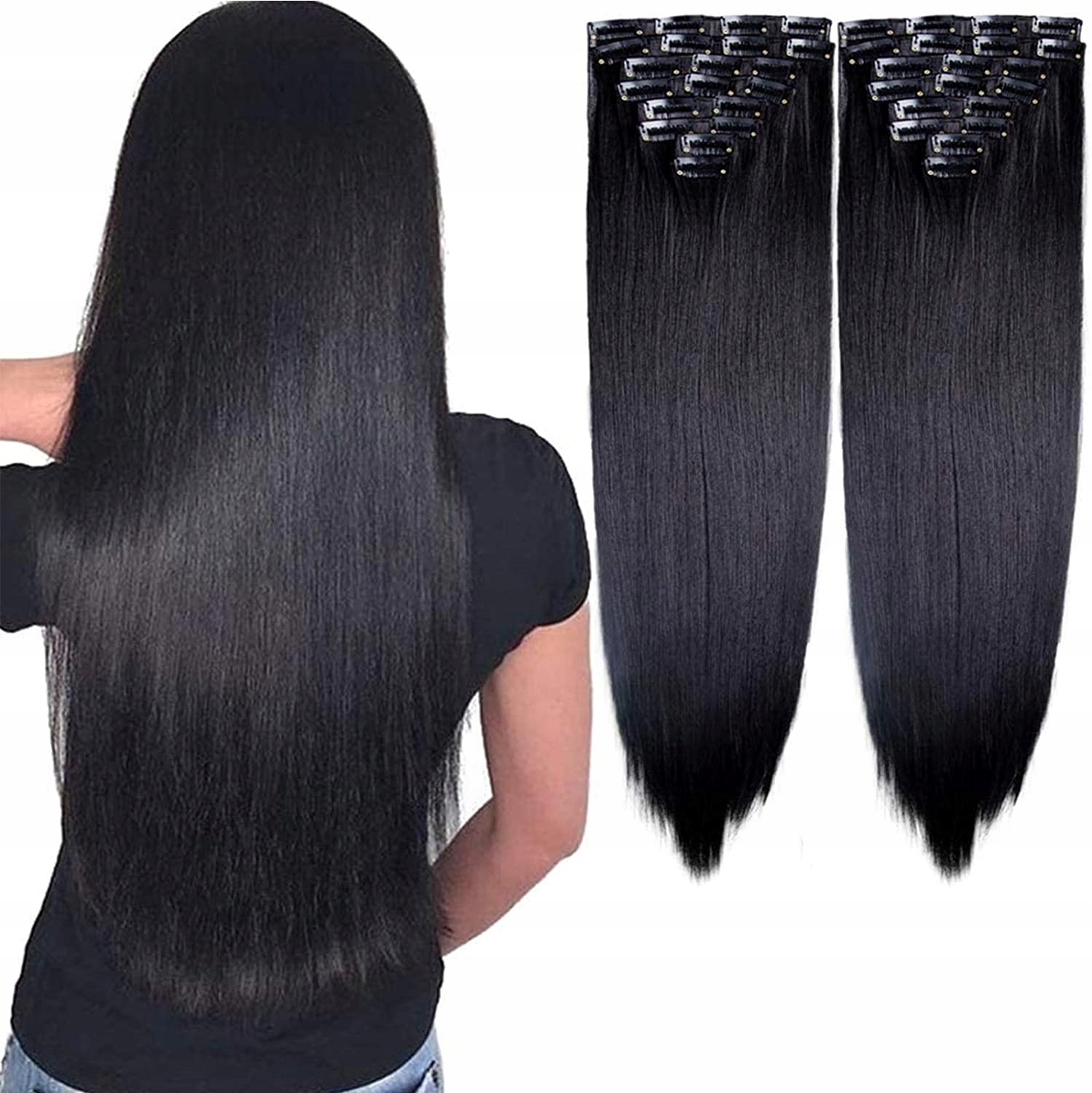 

Doczepiane Włosy Clip In Zestaw 16TRESEK 180G 55CM