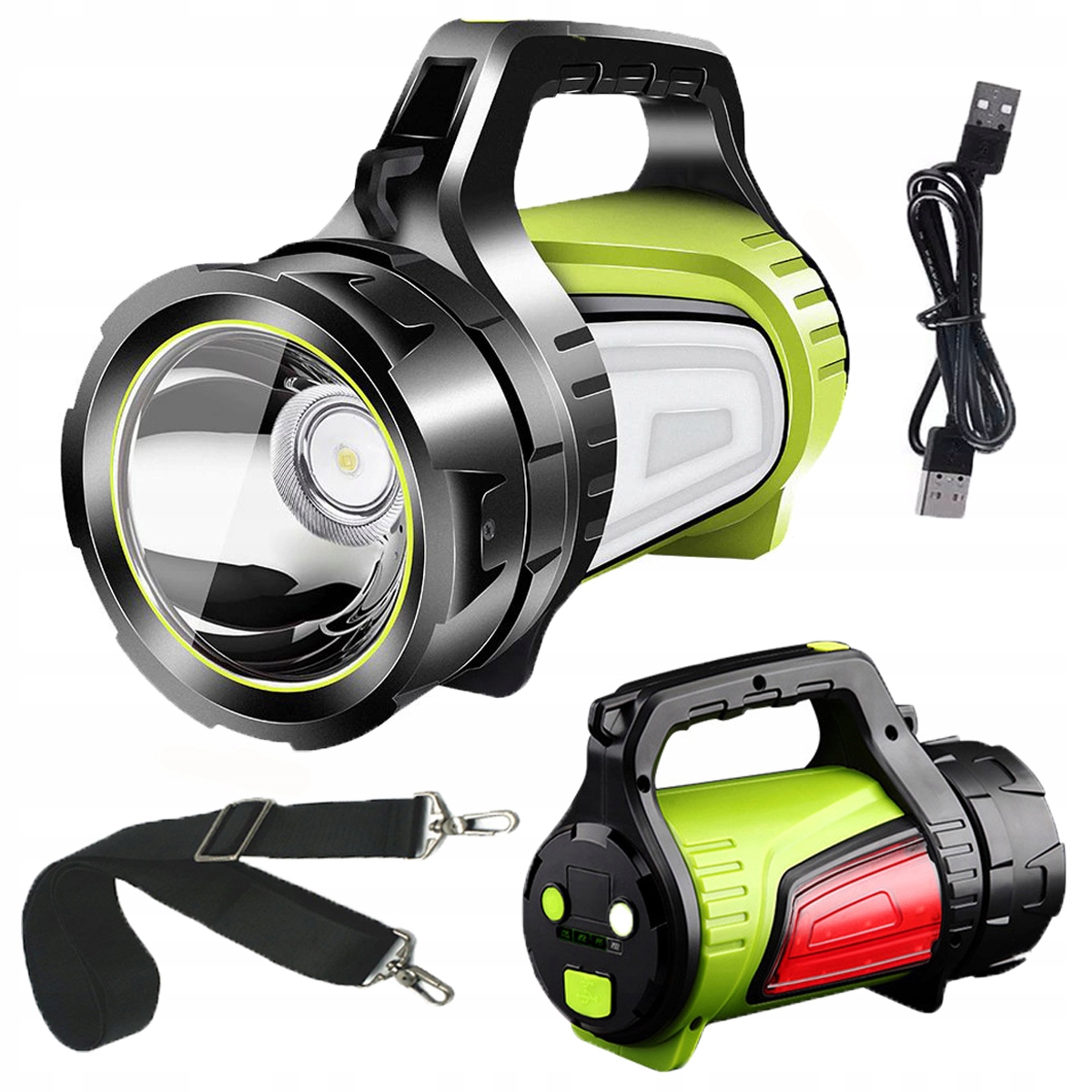 MOCNA LATARKA SZPERACZ LED AKUMULATOROWA POWERBANK lampka reflektor EAN (GTIN) 5903738821648