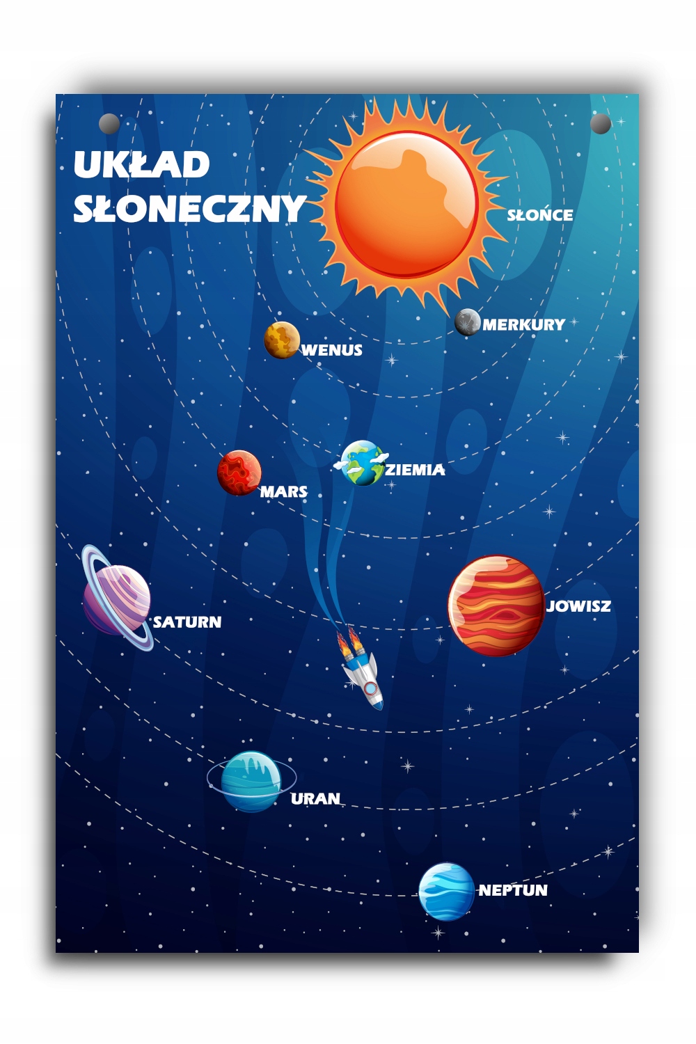 

Tablica edukacyjna Układ Słoneczny kosmos A4