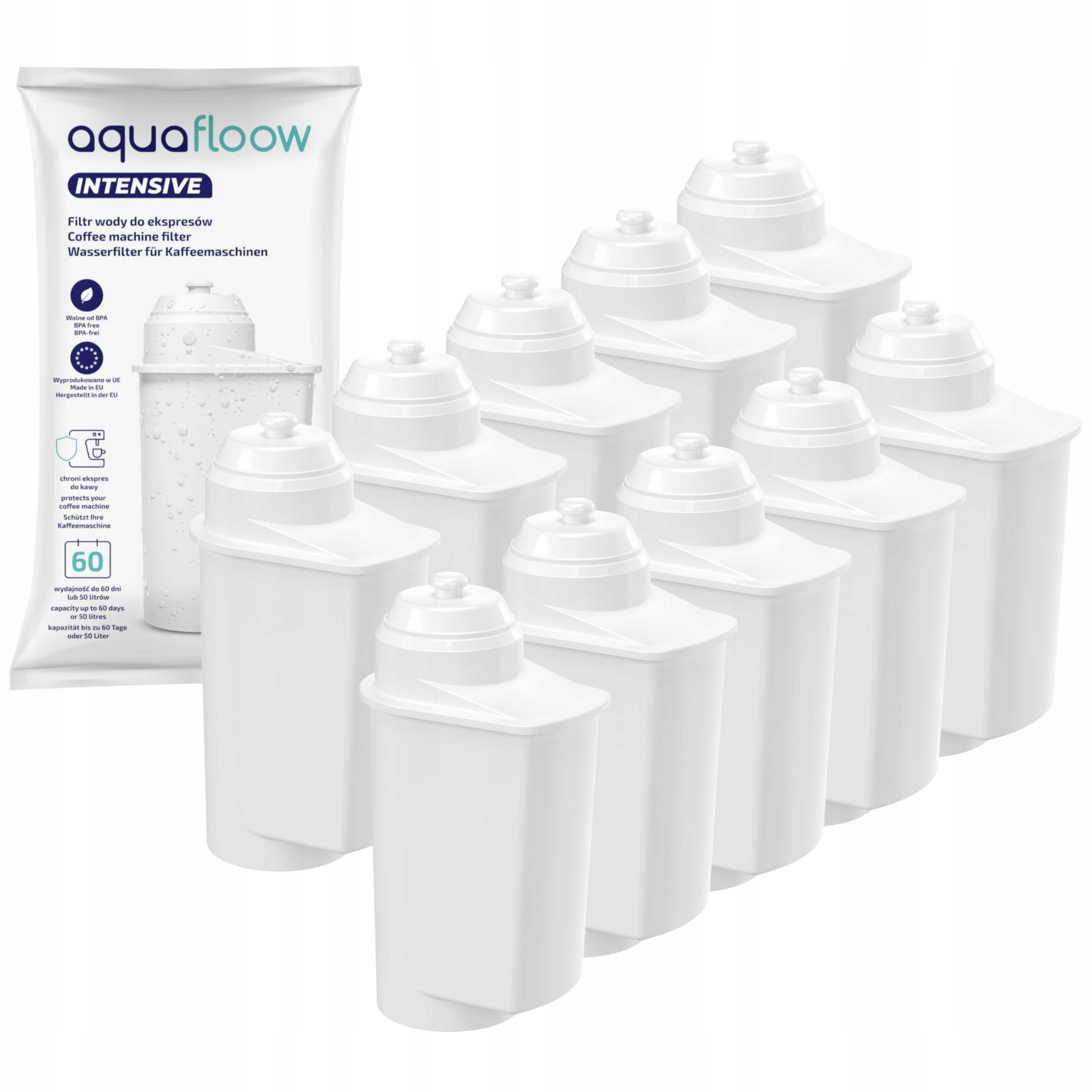 10x AquaFloow Intensive filtr do wody do ekspresu Siemens EQ6 zamiennik
