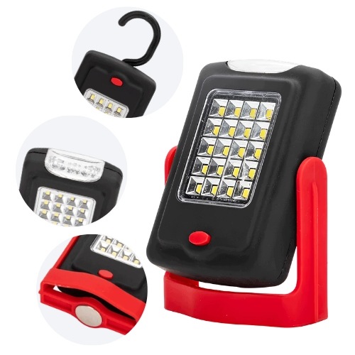 Lampa Robocza Warsztatowa Na Biwak Led 120LM 6500K IP44 3xAAA Magnes Haczyk