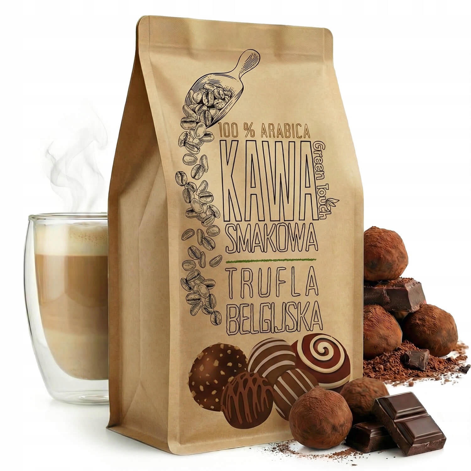 Kawa mielona smakowa Trufla Belgijska 1 kg o smaku trufli belgijskiej