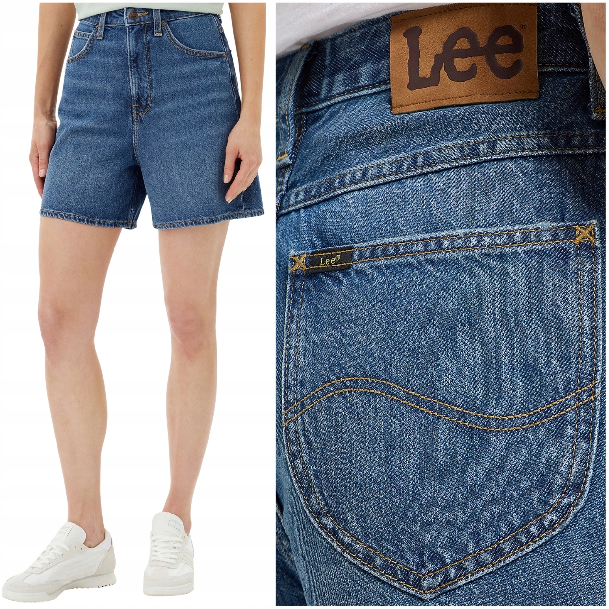 Lee Stella Short Pool široké vysoké dámské kraťasy krátké kraťasy W29
