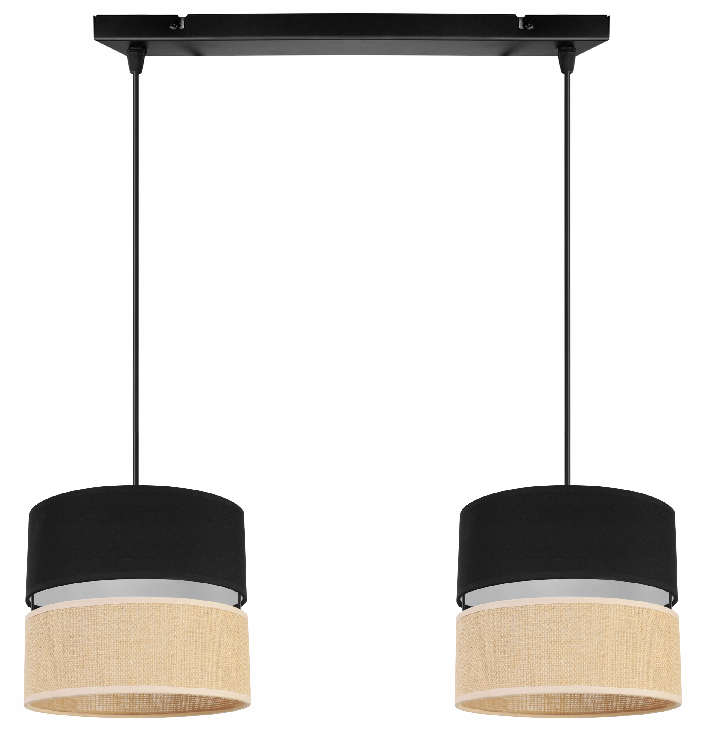 

Lampa Wisząca Żyrandol Sufitowa Abażur 20CM Czarny