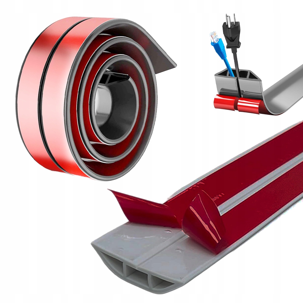 LISTWA MASKUJĄCA DO KABLI PRZEWODÓW 100CM SAMOPRZYLEPNA PROFESJONALNY DIY