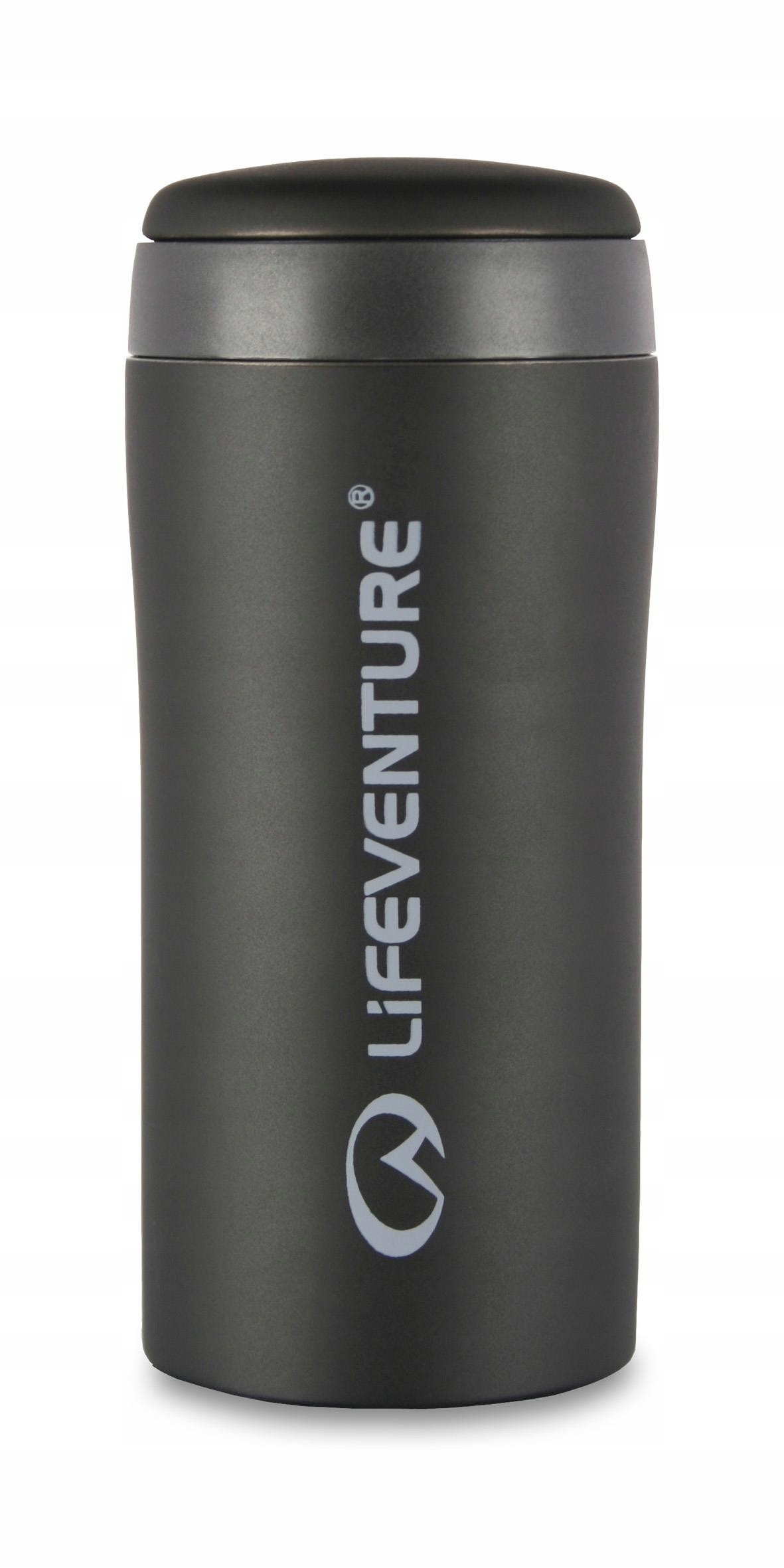 Lifeventure Kubek Termiczny Thermal Mug Matt Black z regulacją ciśnienia.