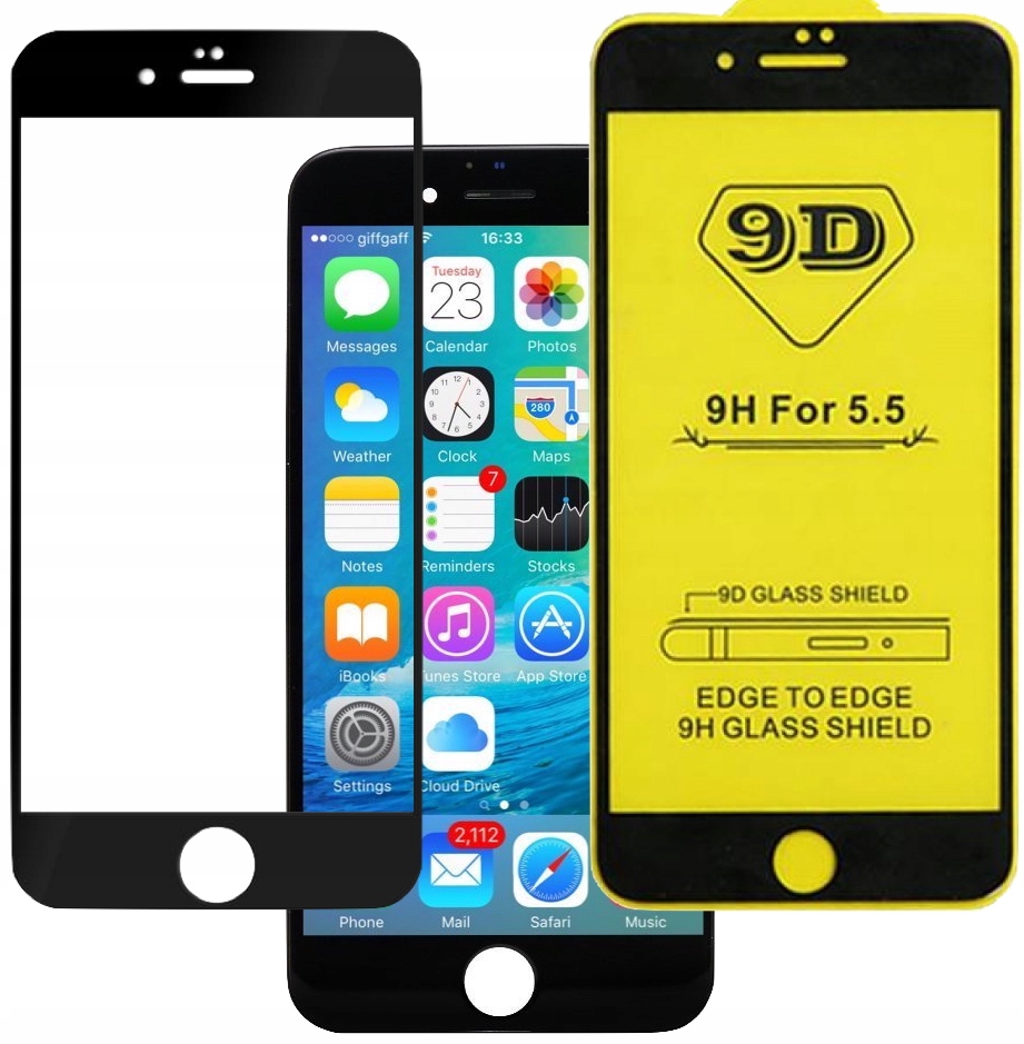 

Szkło Full Glue Cały Ekran do Iphone 6 / 6S czarny