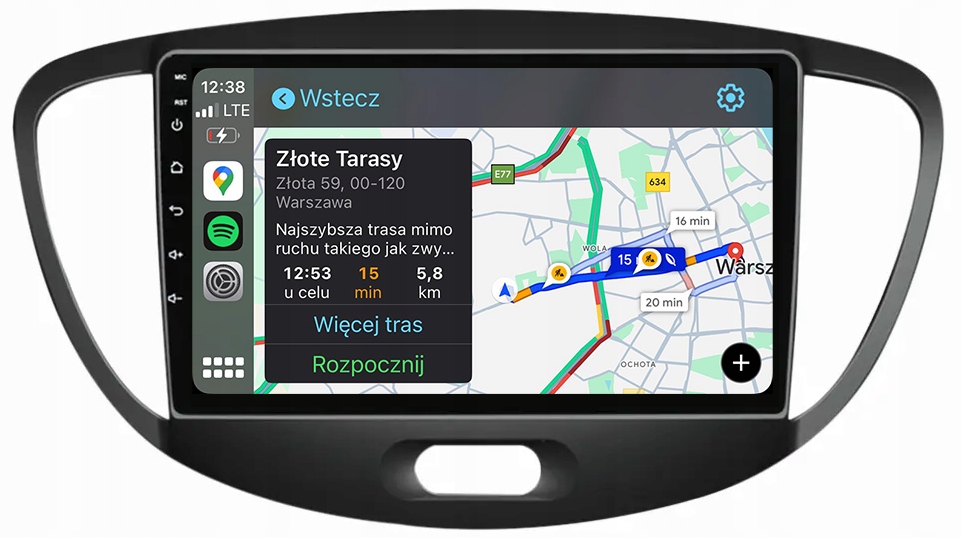 Hyundai i10 2007-2013 Radio Navigace Android Carplay 8GB/128GB Dsp
