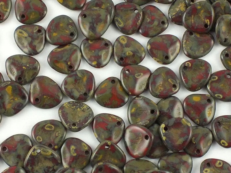 Rose Petals Opal Lt Red Travertin 8x7 mm 10szt