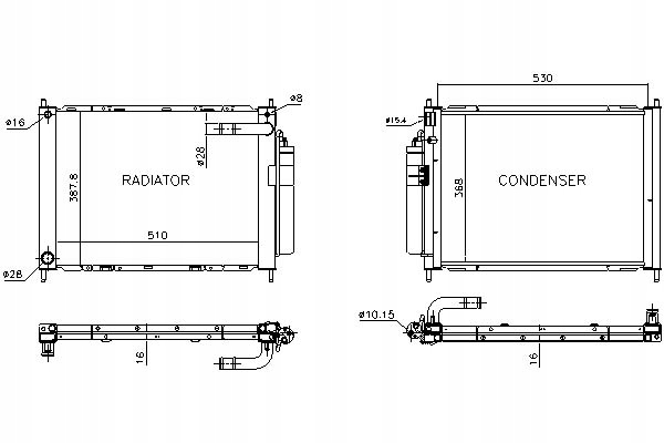 Chladič Motoru Nissens 21400AX601 21400AX600 21