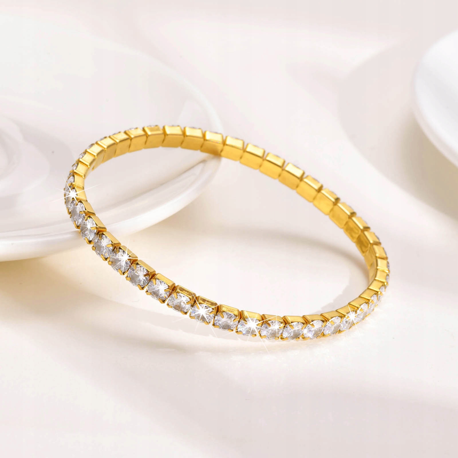 Bransoletka z cyrkonu ze stali nierdzewnej Marka Inna marka