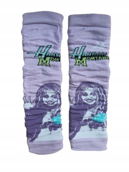 Getry na łydki dziecięce bawełniane Hannah Montana