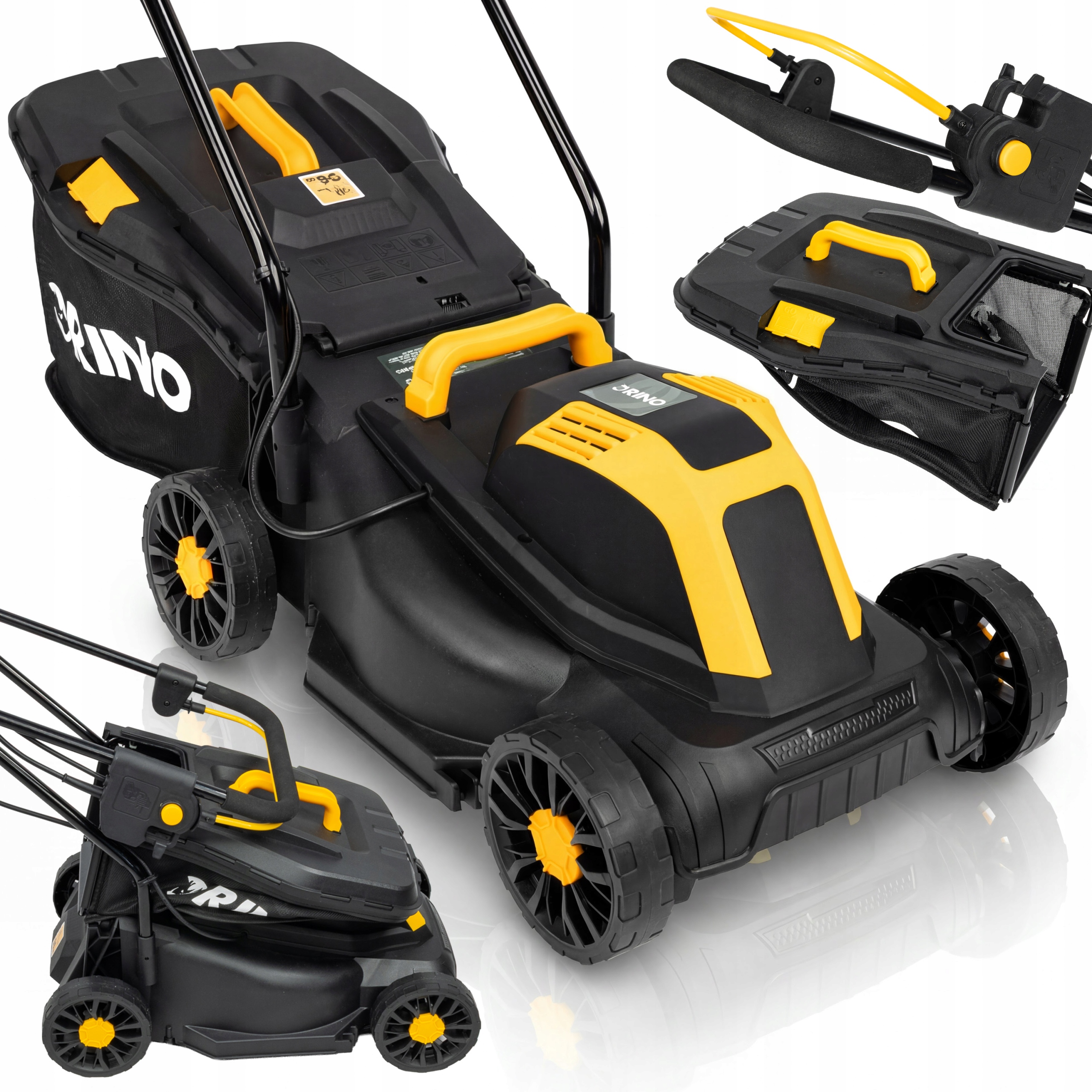 KOSIARKA ELEKTRYCZNA DO TRAWY 1,3 KW MOCNA 32 CM, LEKKA Z KOSZEM 32 L 2000W