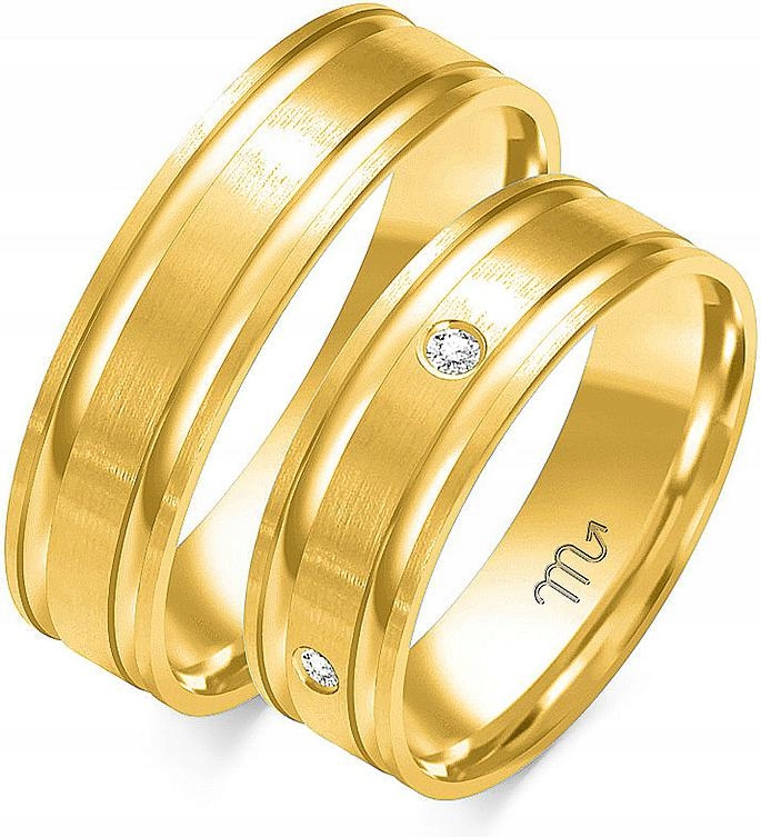 svatební zlaté moderní 585 velikost 20 21 22 módní svatební kolekce