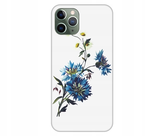 

Etui pokrowiec do iPhone 11 Pro Kwiat niebieski ak