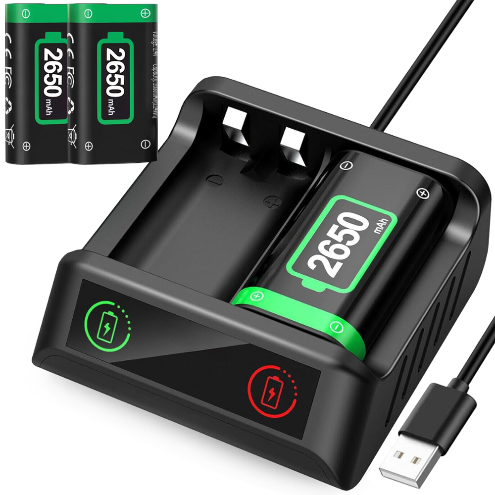 AKUMULATOR 2X 2650mAh DO PADÓW KONTROLERÓW XBOX SERIES X S ŁADOWARKA