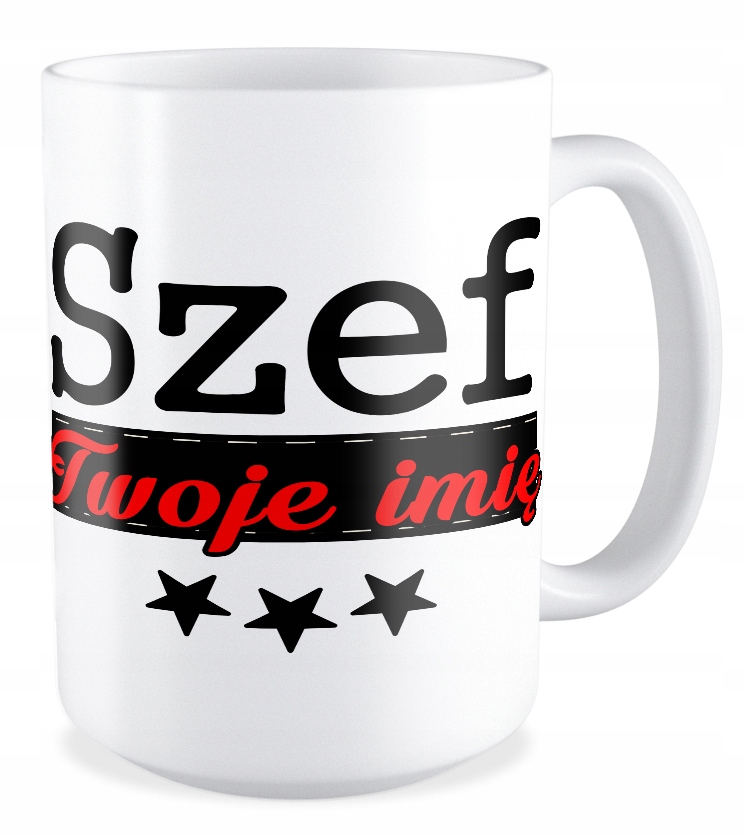 

Duży Kubek prezent Szef Kierownik + Twoje Imię