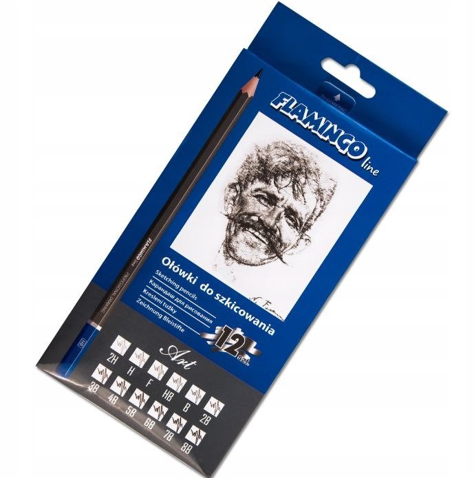 Zestaw ołówków Titanum Flamingo Line 12 sztuk