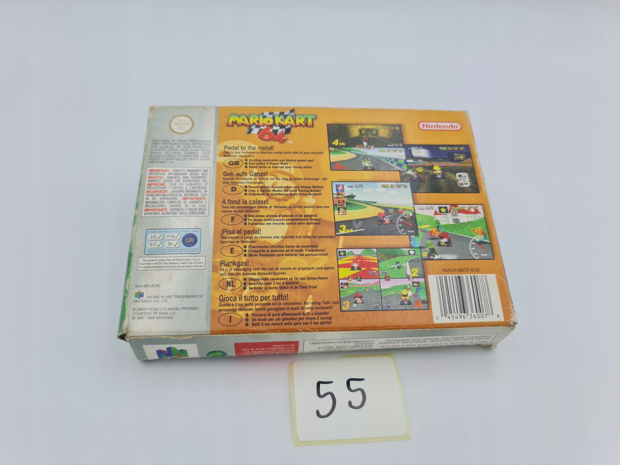 NINTENDO 64 MARIO KART 64 KARTON BOX PAL VERSION Platforma Nintendo 64