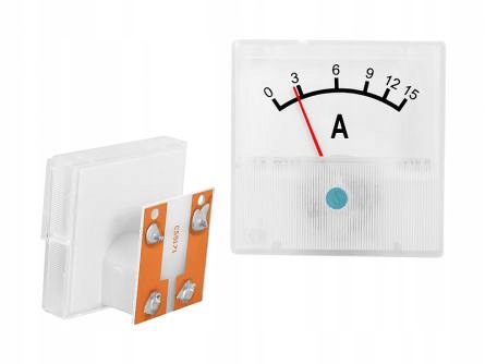 Wskaźnik analogowy amperomierz 15A DC
