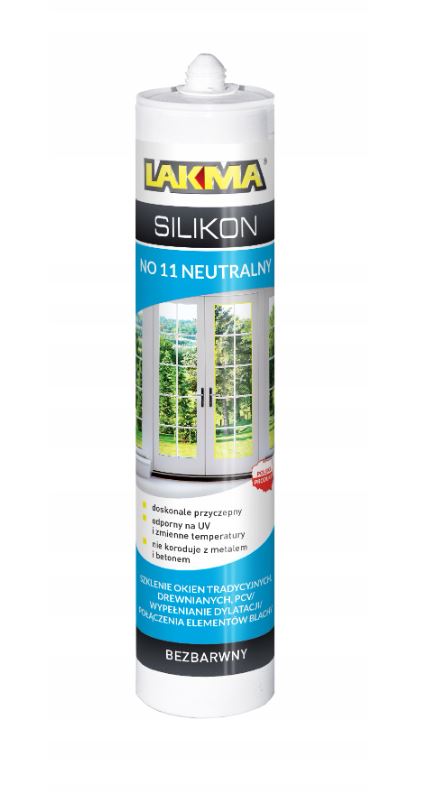 

Silikon Neutralny NO11 Bezbarwny 280 ml Lakma