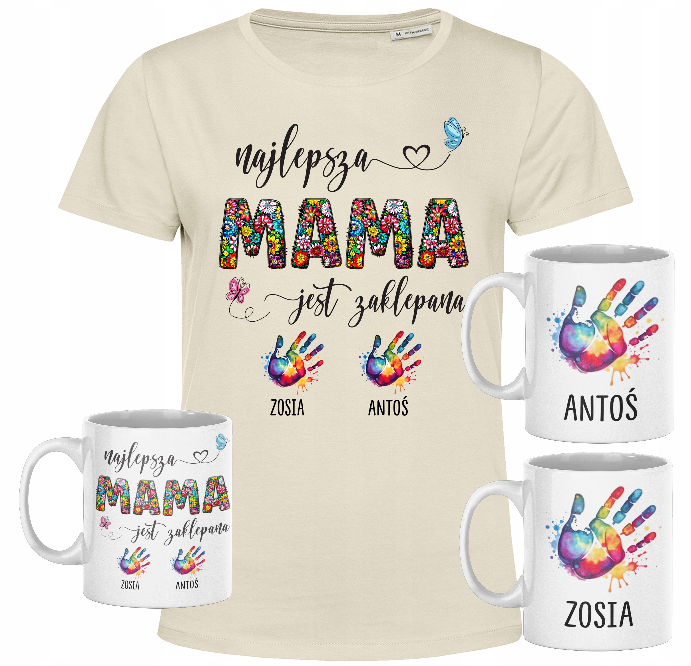 Tričko A Sada 3 Hrnků S Jmény Dětí Dárek K Svátek Matek L