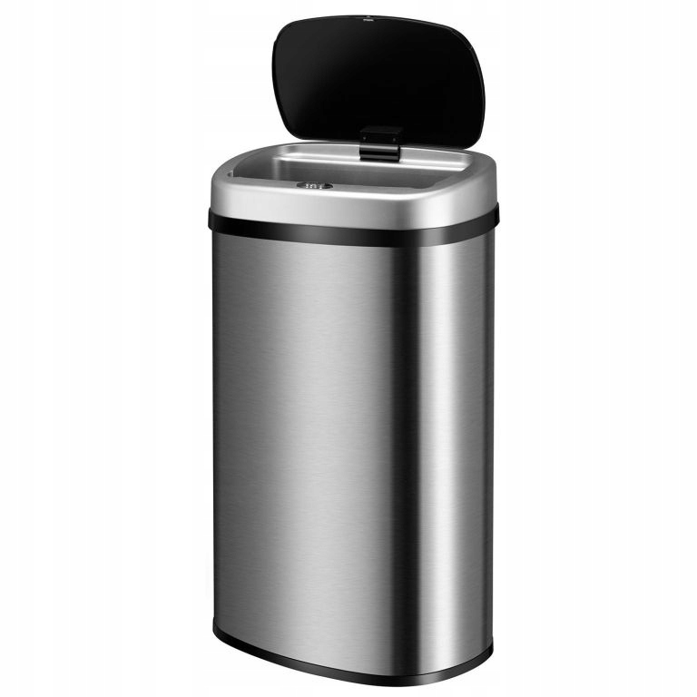 Levně Automatický odpadkový koš 50 l s pohybovým senzorem, nerez