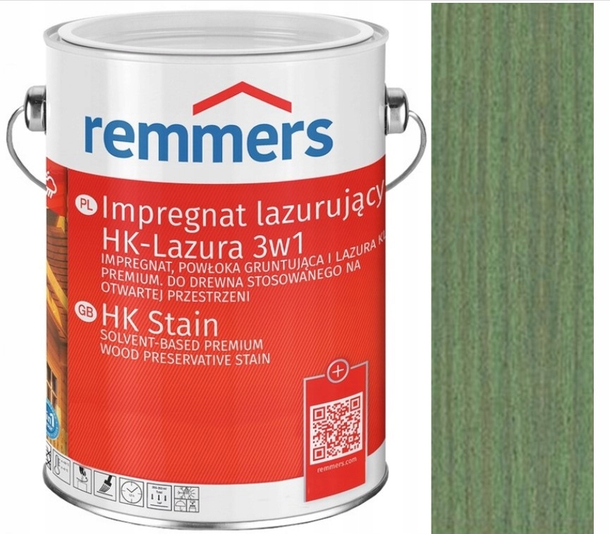 Remmers Hk-lasur Lazura 2,5L Impregnační lazura na dřevo Zeleň Solná zeleň