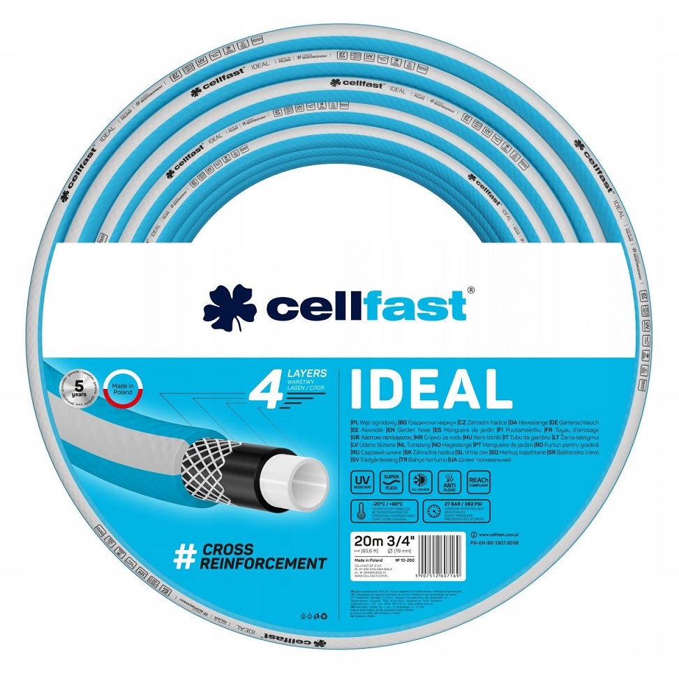 

Cellfast 10-260 Wąż Ogrodowy Ideal 3/4" 20 m