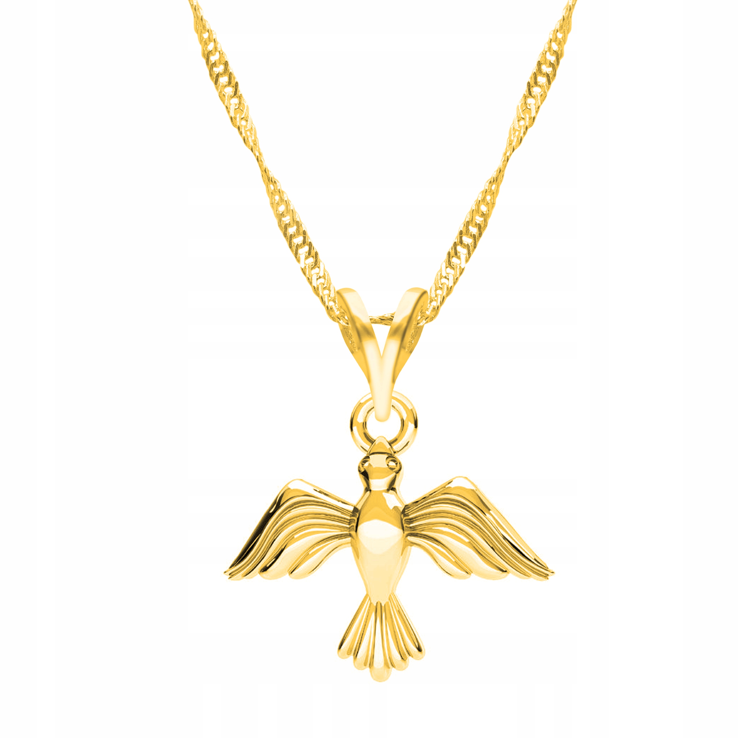 Řetízek zlatý náhrdelník 925 Pták Vlaštovka
