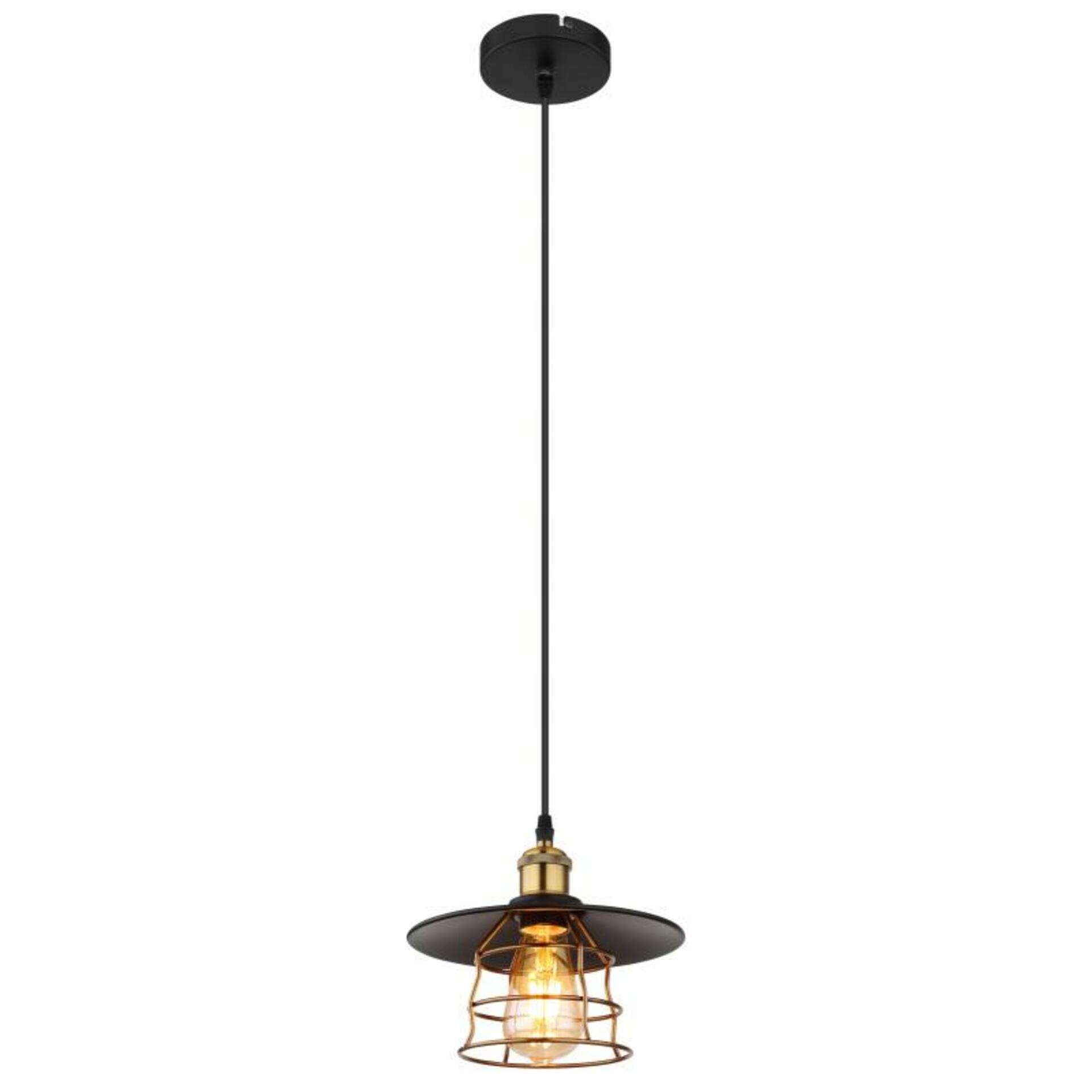 Závěsné svítidlo Globo Viejo E27 černá/měď 60W 1500mm