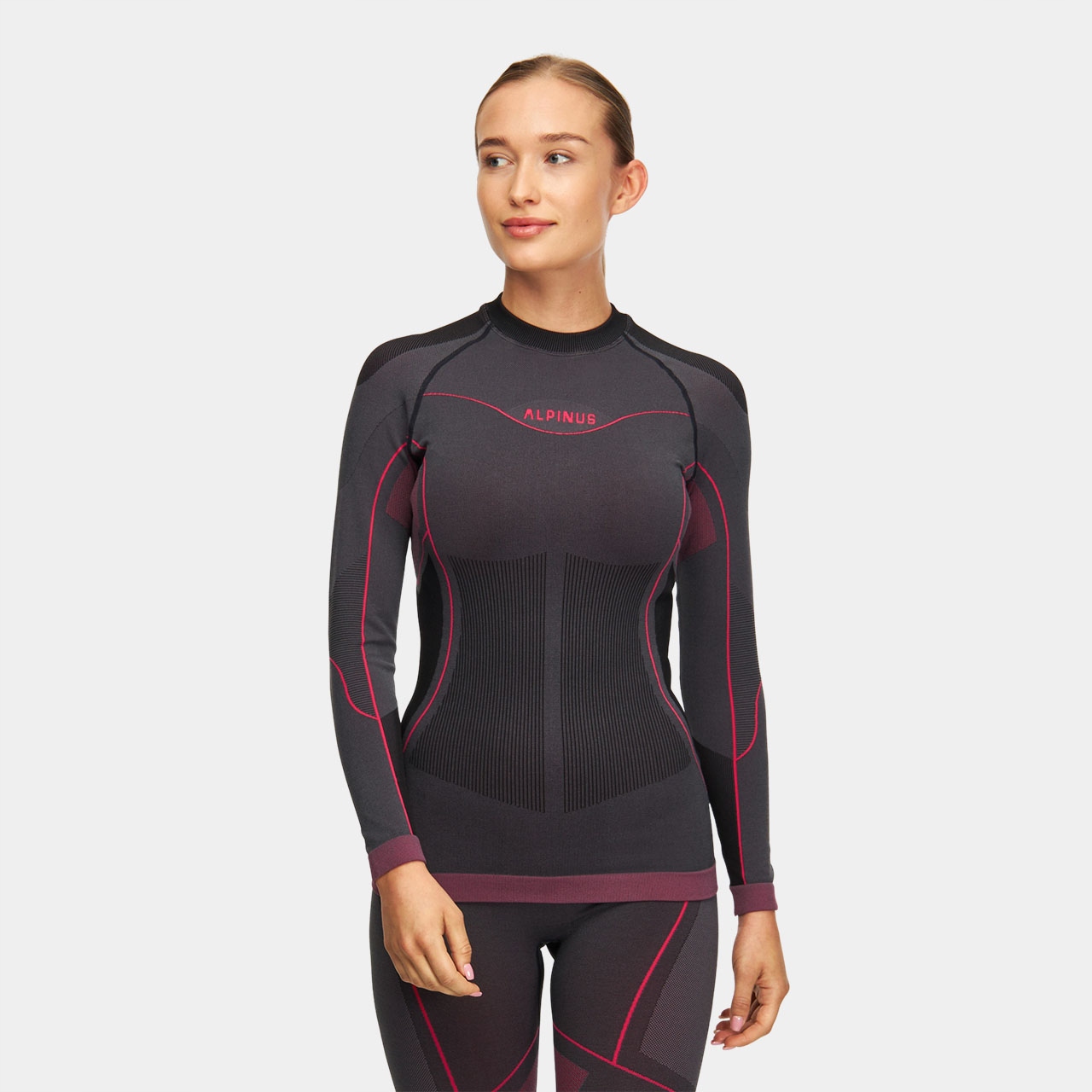 ALPINUS BIELIZNA TERMOAKTYWNA DAMSKA TERMICZNA ZESTAW KOMPLET SPODNIE BLUZA