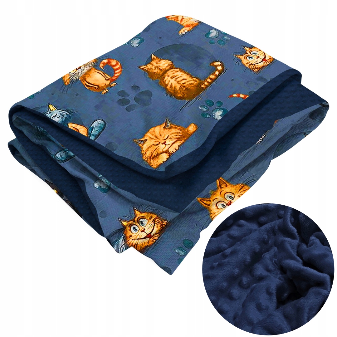 Oboustranný přehoz 140x200 Bavlna Polar Minky Garfild vrstvy