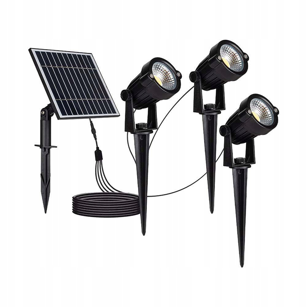 V-tac Led zapichovací zahradní zemní svítidlo solární sada 3x1.2W IP65