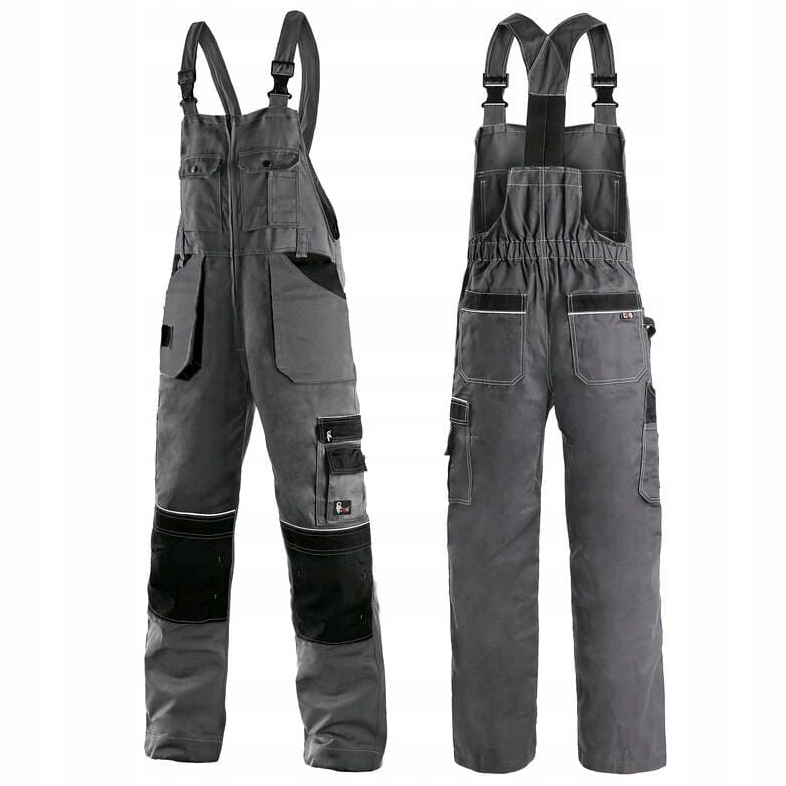 Spodnie Robocze Ogrodniczki Cxs Orion Krystof Skrócone 170-176cm Szare 54